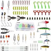 Vicloon 110 Piezas Señuelos Pesca- Cebo Pesca Contiene Black Bass- la Caja Tackle- Ganchos- Tijeras- Spinning Cebos…